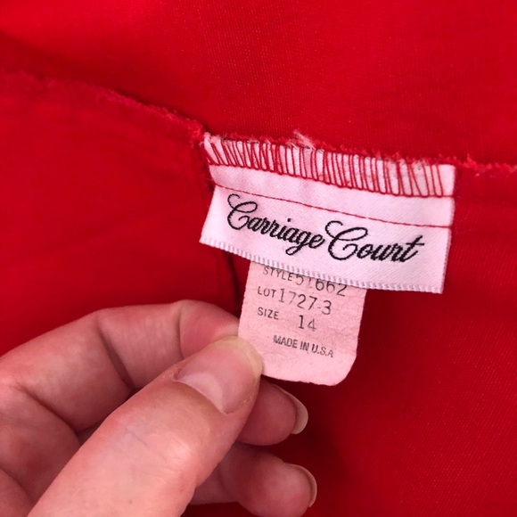 Vintage red wrap skirt - Picture 5 of 6